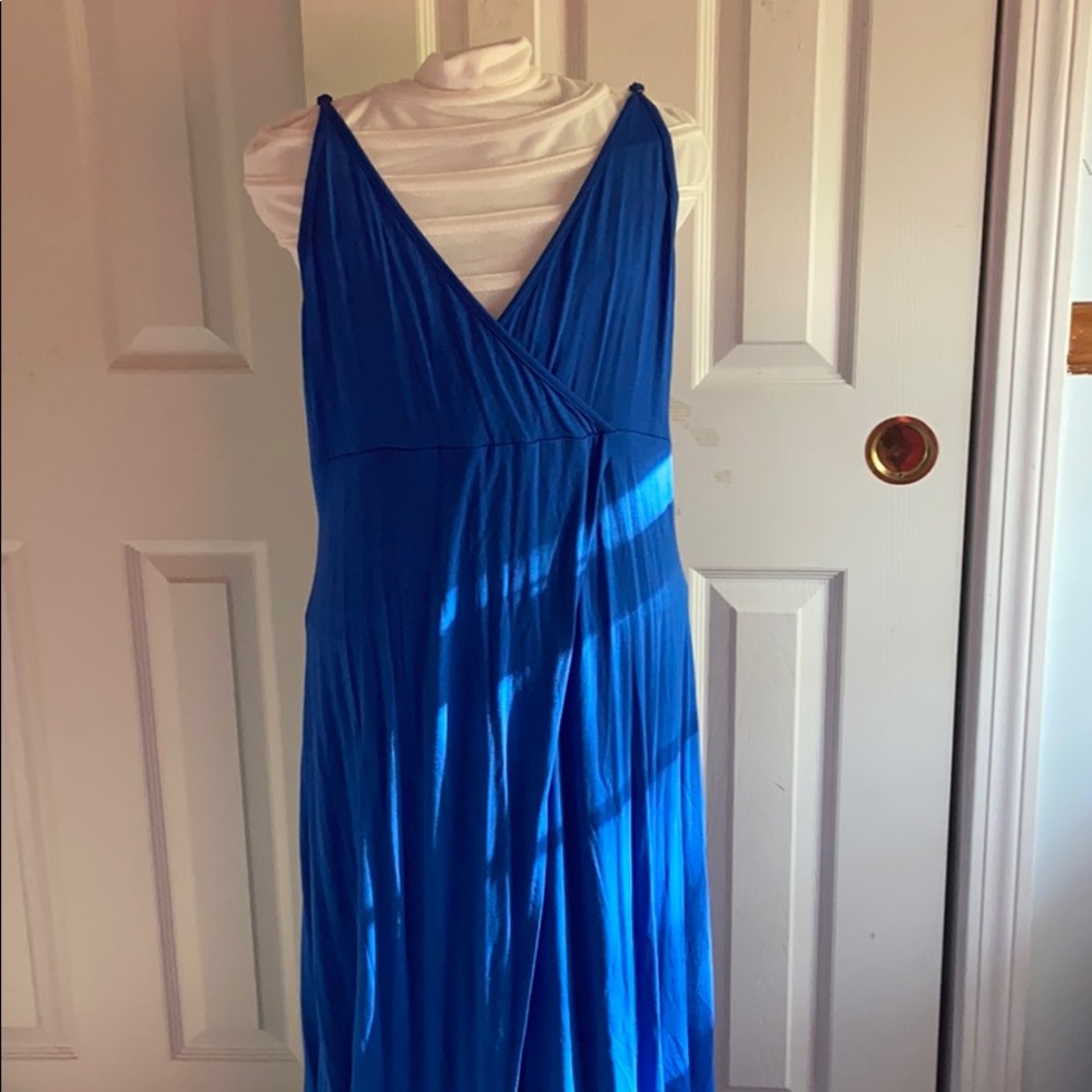 long blue sundress